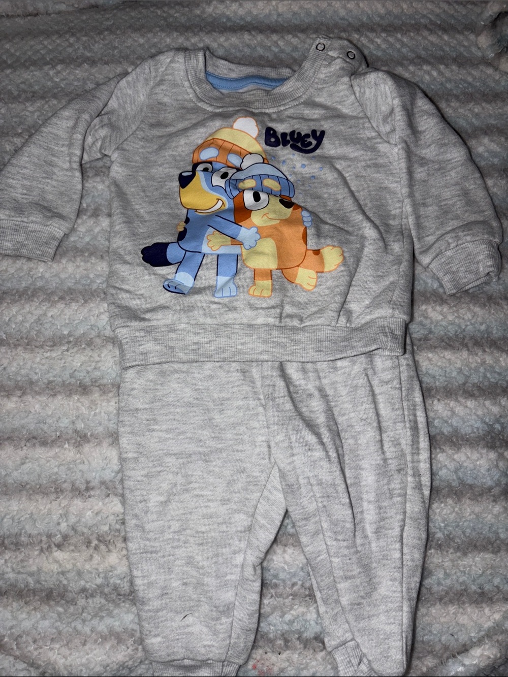 Unbranded Kids Grey Bluey Graphic Matching Set - Grey